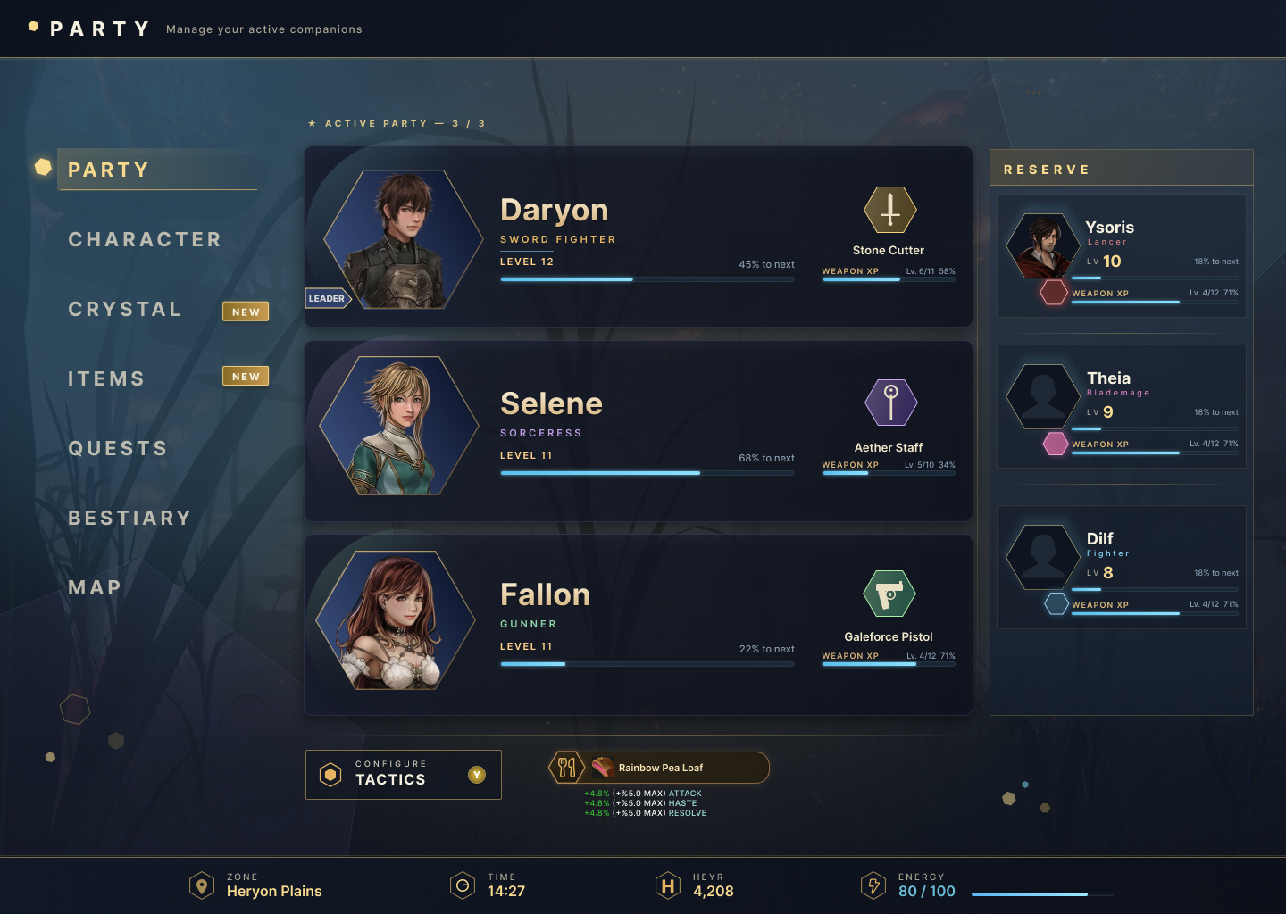 Edge of Eternity Party Screen Redesign
